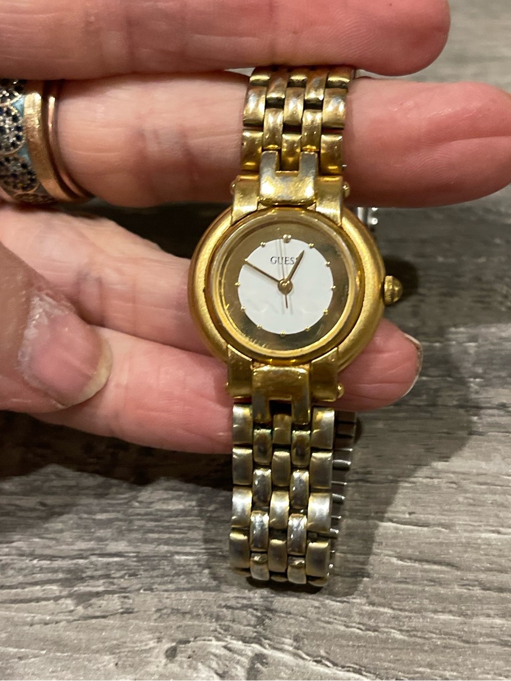 Guess Two-Tone Gold and Silver Women’s Bracelet Watch